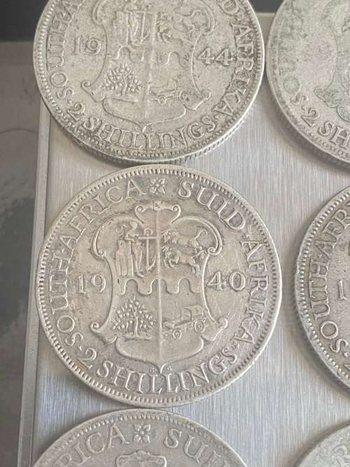 Lot of 12 x Florin and 2 Shillings 80% Silver Coins